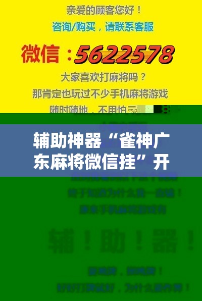 辅助神器“雀神广东麻将微信挂”开挂详细安装教程