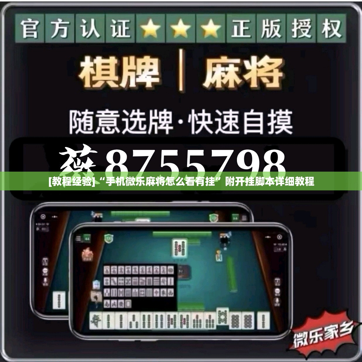 [教程经验]“手机微乐麻将怎么看有挂”附开挂脚本详细教程