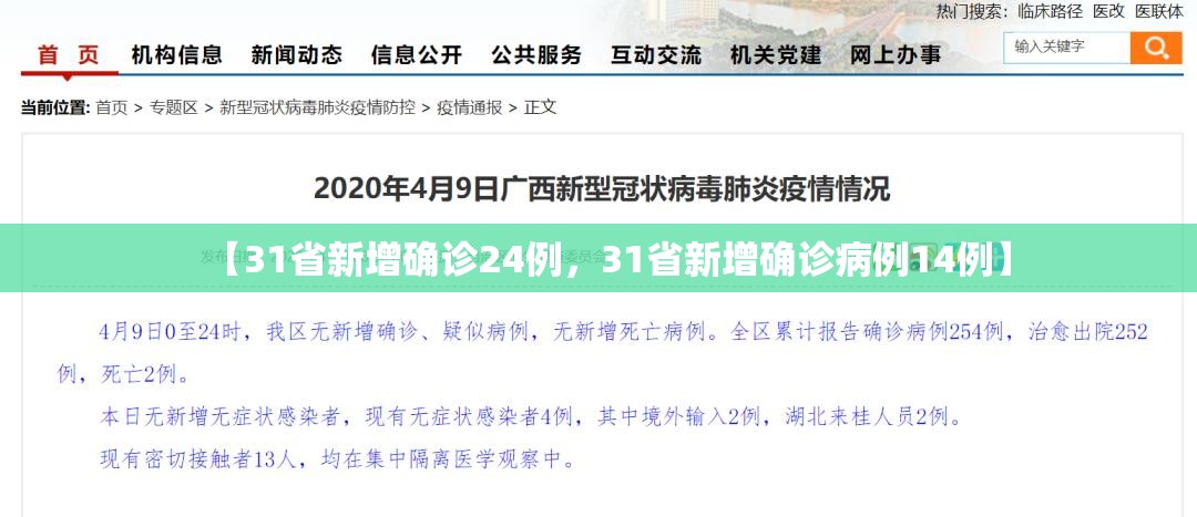 【31省新增确诊24例，31省新增确诊病例14例】