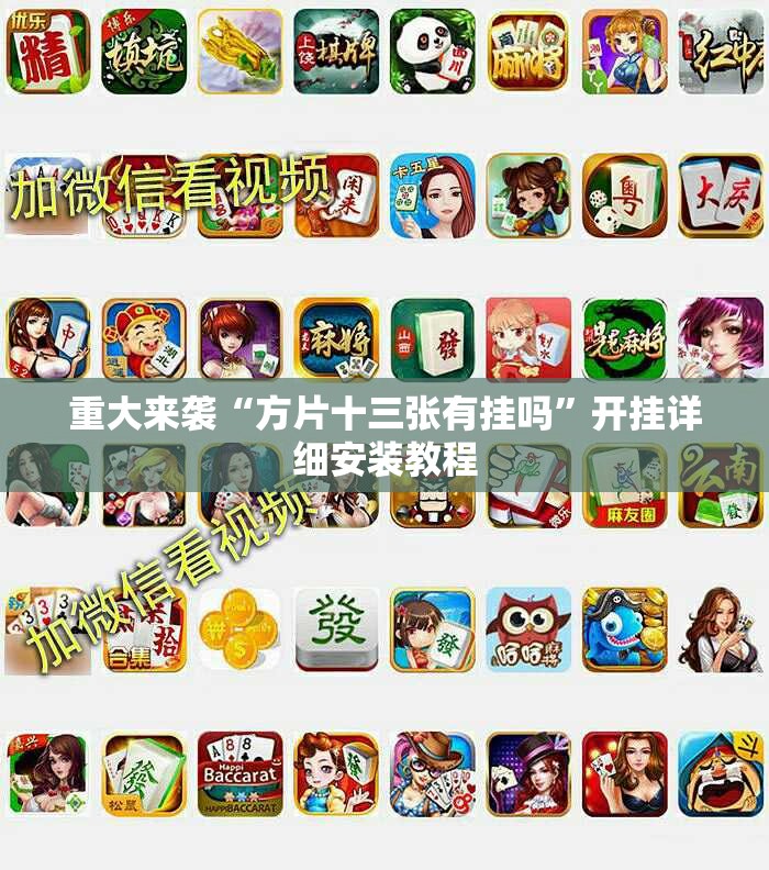 重大来袭“方片十三张有挂吗”开挂详细安装教程
