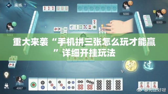 重大来袭“手机拼三张怎么玩才能赢”详细开挂玩法