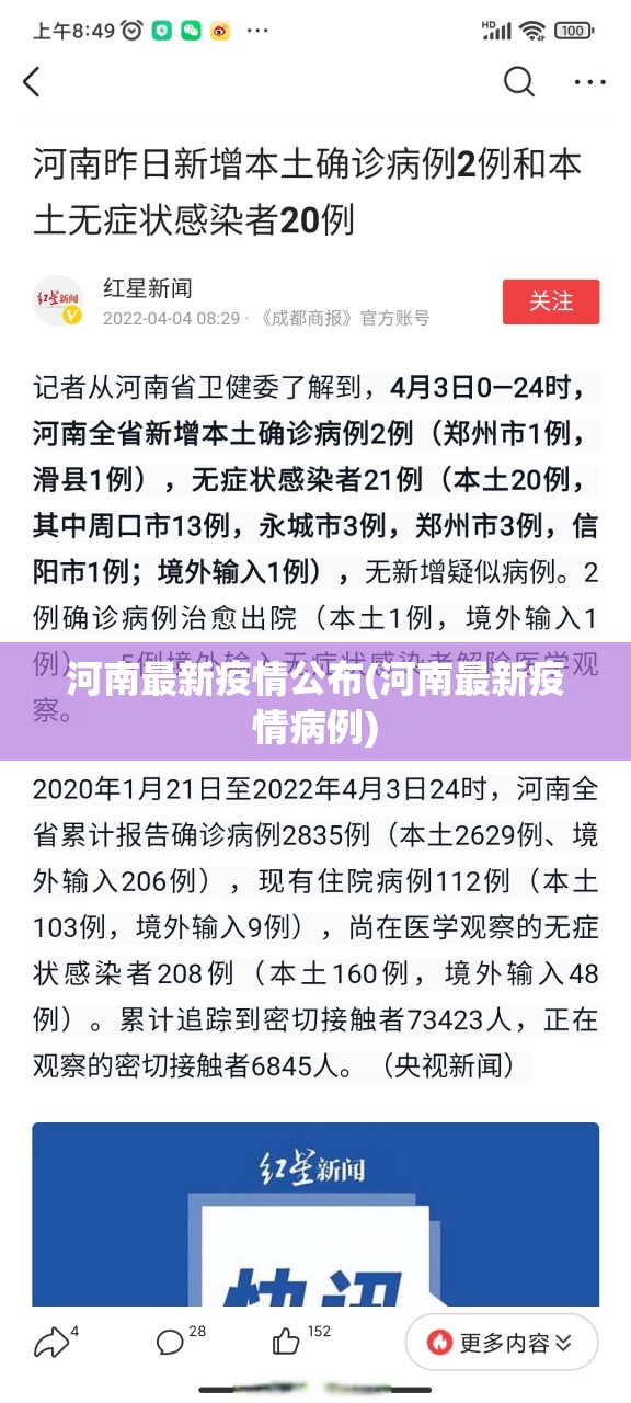 河南最新疫情公布(河南最新疫情病例) 河南最新疫情公布(河南最新疫情病例)