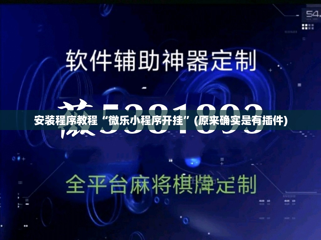 安装程序教程“微乐小程序开挂”(原来确实是有插件)