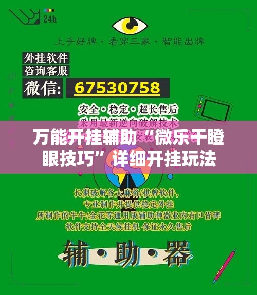 万能开挂辅助“微乐干瞪眼技巧”详细开挂玩法