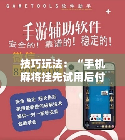 技巧玩法：“手机麻将挂先试用后付款 小程序”详细开挂玩法