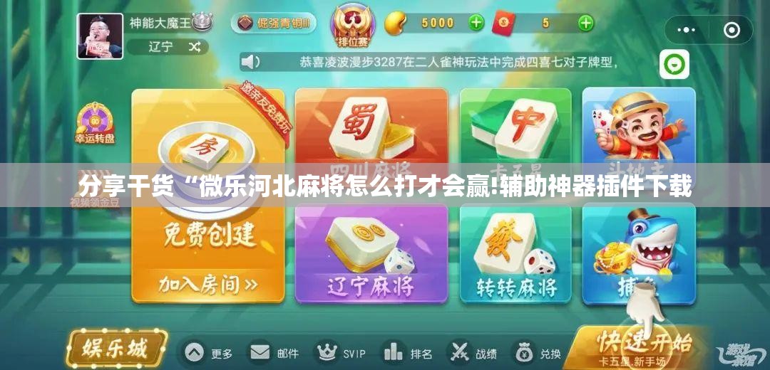 分享干货“微乐河北麻将怎么打才会赢!辅助神器插件下载 分享干货“微乐河北麻将怎么打才会赢!辅助神器插件下载