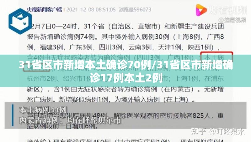 31省区市新增本土确诊70例/31省区市新增确诊17例本土2例 31省区市新增本土确诊70例/31省区市新增确诊17例本土2例