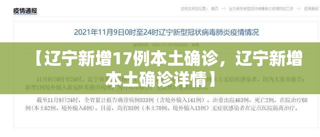 【辽宁新增17例本土确诊,辽宁新增本土确诊详情】 【辽宁新增17例本土确诊,辽宁新增本土确诊详情】