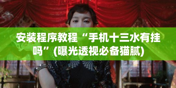 安装程序教程“手机十三水有挂吗”(曝光透视必备猫腻)
