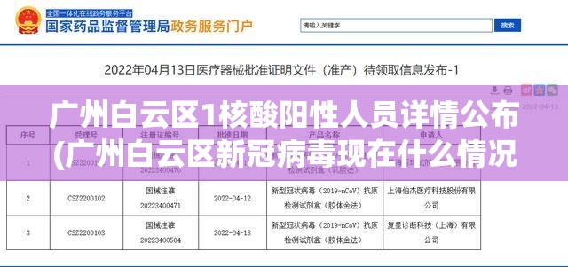 广州白云区1核酸阳性人员详情公布(广州白云区新冠病毒现在什么情况) 广州白云区1核酸阳性人员详情公布(广州白云区新冠病毒现在什么情况)