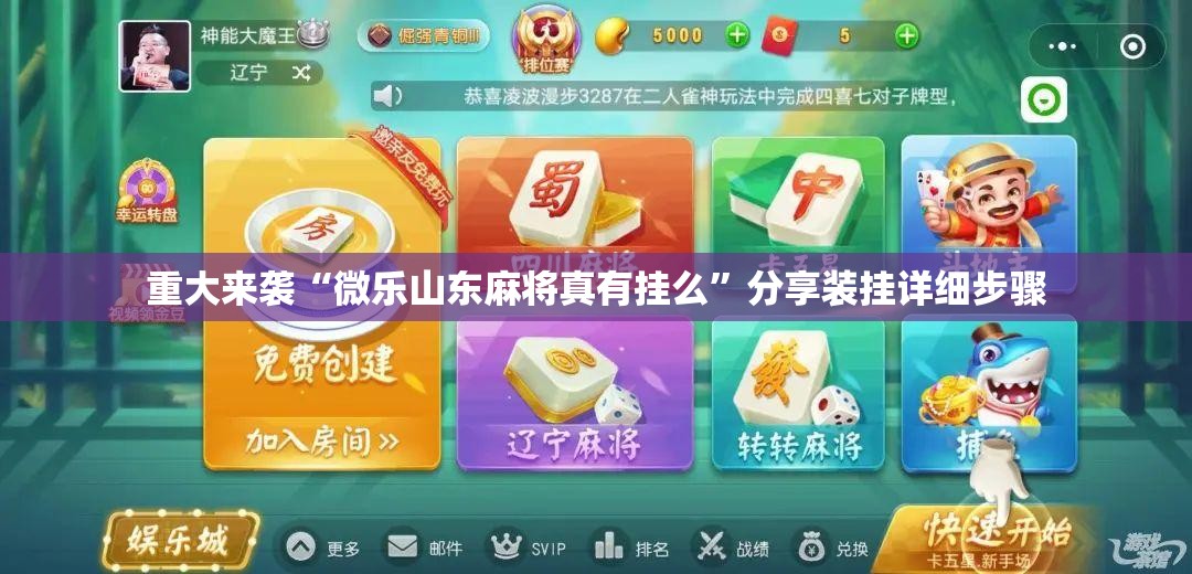 重大来袭“微乐山东麻将真有挂么”分享装挂详细步骤