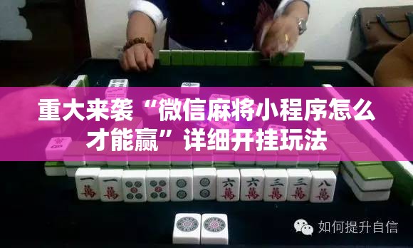 重大来袭“微信麻将小程序怎么才能赢”详细开挂玩法