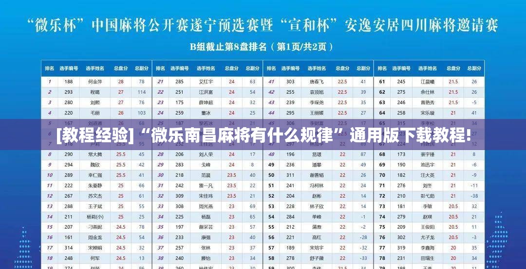 [教程经验]“微乐南昌麻将有什么规律”通用版下载教程!
