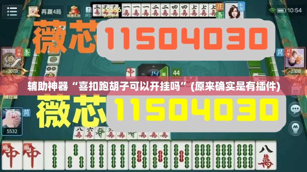 辅助神器“喜扣跑胡子可以开挂吗”(原来确实是有插件) 辅助神器“喜扣跑胡子可以开挂吗”(原来确实是有插件)