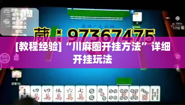 [教程经验]“川麻圈开挂方法”详细开挂玩法