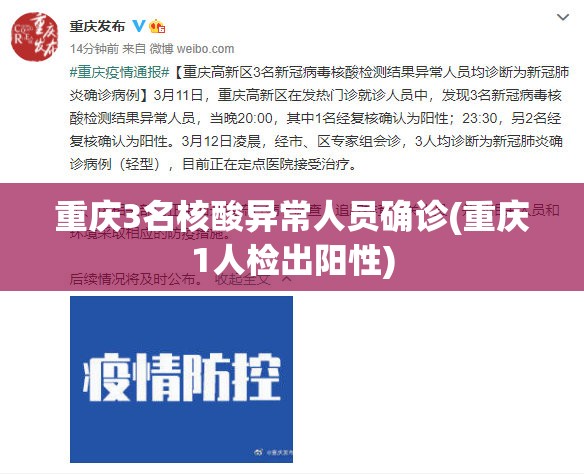 重庆3名核酸异常人员确诊(重庆1人检出阳性)