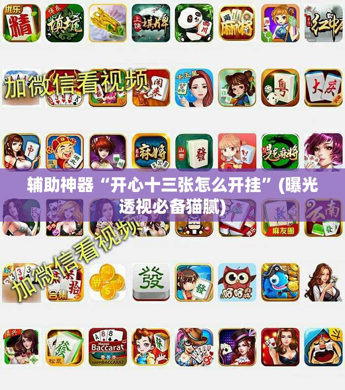 辅助神器“开心十三张怎么开挂”(曝光透视必备猫腻)