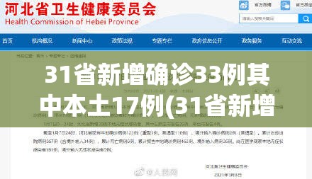 31省新增确诊33例其中本土17例(31省新增确诊33例 本土17例) 31省新增确诊33例其中本土17例(31省新增确诊33例 本土17例)