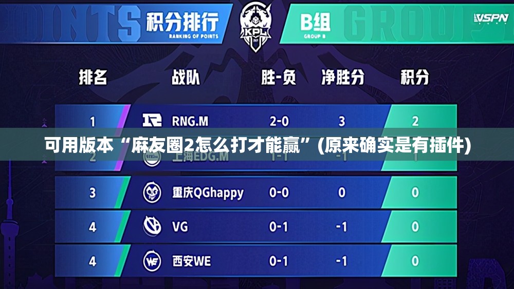 可用版本“麻友圈2怎么打才能赢”(原来确实是有插件)