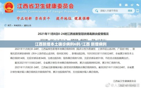 江西新增本土确诊病例6例/江西 新增病例