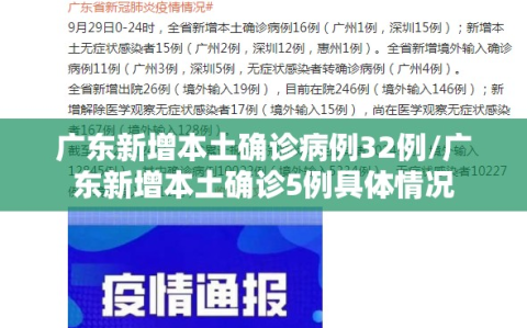 广东新增本土确诊病例32例/广东新增本土确诊5例具体情况