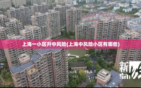 上海一小区升中风险(上海中风险小区有哪些)