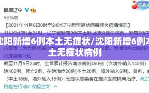 沈阳新增6例本土无症状/沈阳新增6例本土无症状病例