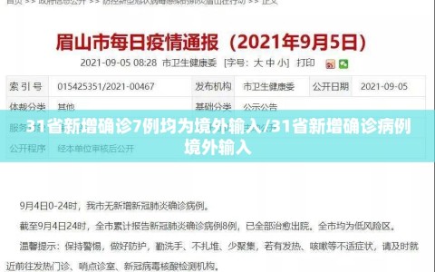 31省新增确诊7例均为境外输入/31省新增确诊病例境外输入