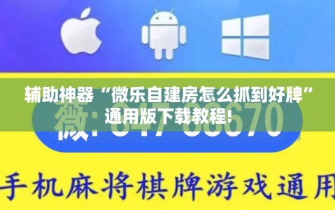辅助神器“微乐自建房怎么抓到好牌”通用版下载教程!