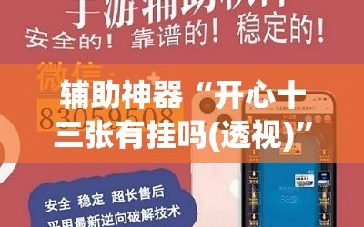 辅助神器“开心十三张有挂吗(透视)”详细辅助透视