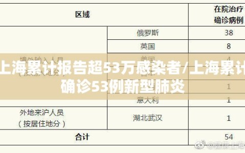 上海累计报告超53万感染者/上海累计确诊53例新型肺炎