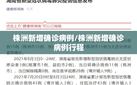 株洲新增确诊病例/株洲新增确诊病例行程