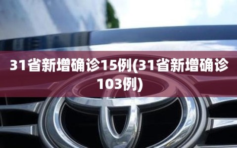 31省新增确诊15例(31省新增确诊103例)