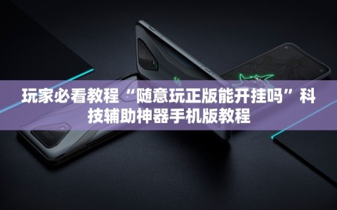 玩家必看教程“随意玩正版能开挂吗”科技辅助神器手机版教程