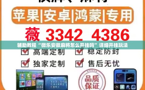 辅助教程“微乐安徽麻将怎么开挂吗”详细开挂玩法