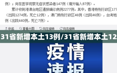 31省新增本土13例/31省新增本土12