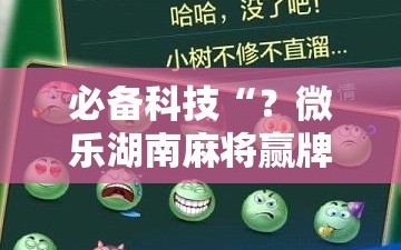必备科技“？微乐湖南麻将赢牌技巧”分享装挂详细步骤