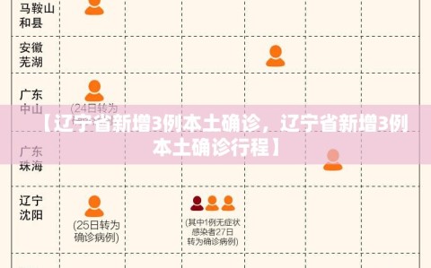 【辽宁省新增3例本土确诊，辽宁省新增3例本土确诊行程】