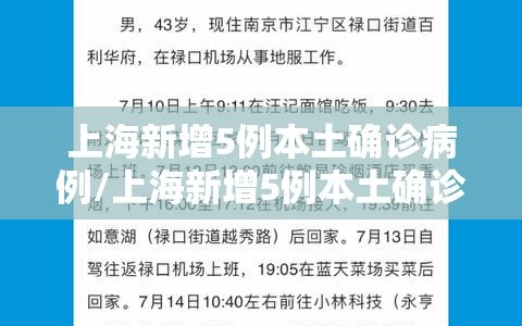 上海新增5例本土确诊病例/上海新增5例本土确诊病例行动轨迹