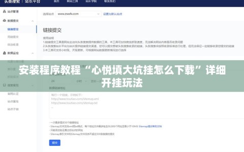 安装程序教程“心悦填大坑挂怎么下载”详细开挂玩法