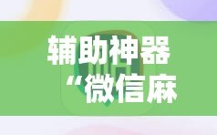 辅助神器“微信麻将小程序怎么才能赢”附开挂脚本详细教程