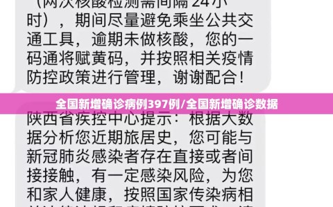 全国新增确诊病例397例/全国新增确诊数据
