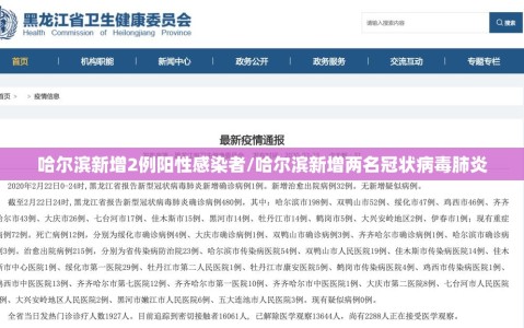 哈尔滨新增2例阳性感染者/哈尔滨新增两名冠状病毒肺炎