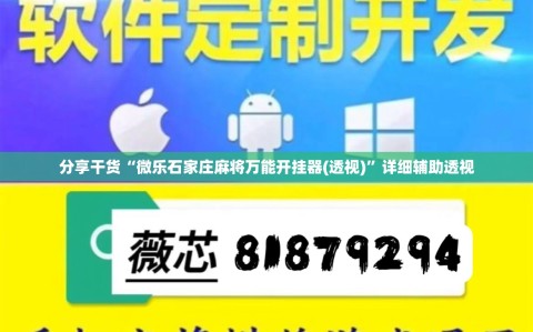 分享干货“微乐石家庄麻将万能开挂器(透视)”详细辅助透视