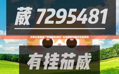 玩家必看教程“陕麻圈有挂吗”科技辅助神器手机版教程