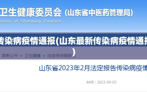 山东最新传染病疫情通报(山东最新传染病疫情通报今天新增)