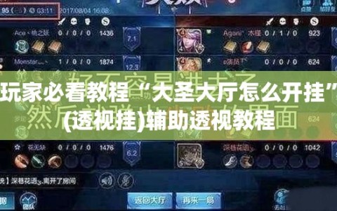 玩家必看教程“大圣大厅怎么开挂”(透视挂)辅助透视教程