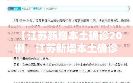 【江苏新增本土确诊20例，江苏新增本土确诊50例】