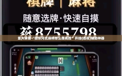 重大来袭“微乐河北麻将怎么提高胜”开挂(透视)辅助神器