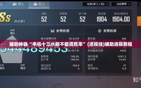 辅助神器“手机十三水能不能调胜率”(透视挂)辅助透视教程